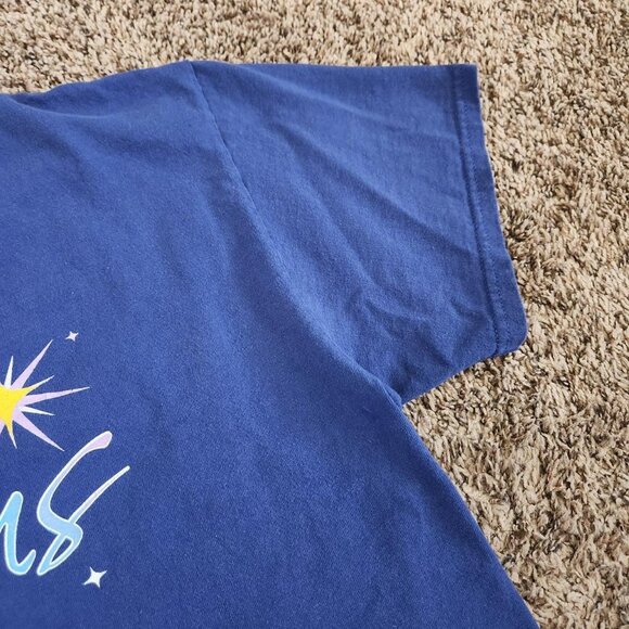 Vintage Jesus Christ T-Shirt Size Medium Blue Short Sleeve Basics Casual - Picture 4 of 5